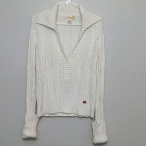 DKNY cream cable knit sweater